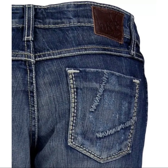 BKE The Buckle Womens Sz 25 Sarah Stretch Cropped Jeans Capri Denim Distressed - Picture 8 of 11